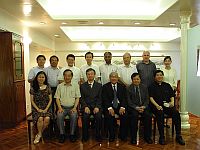A delegation of Fu Jen Catholic University meets with Prof. Fung Tung (3rd from left, front row), Associate-Pro-Vice-Chancellor; and Chung Chi College representatives including Prof. Leung Yuen Sang (2nd from right, front row), College Head, The Rev. Dr. Andrew Ng (2nd from left, front row), College Chaplain; and Mrs. Angeline Kwok (1st from left, front row), College Secretary